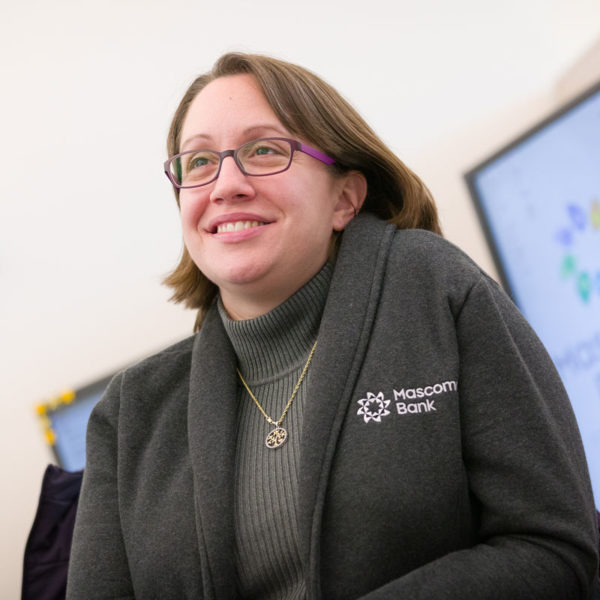 Mascoma Bank employee at work