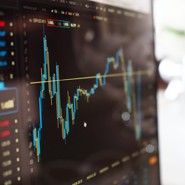 Line chart showing market performance