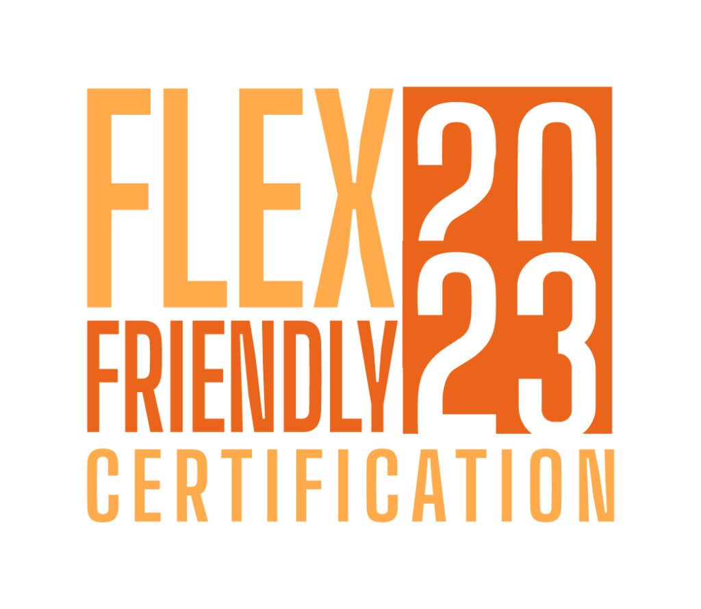 FlexFriendly 2023 logo in orange and yellow