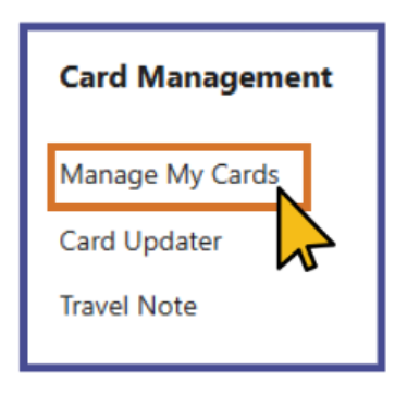 Select Manage My Card