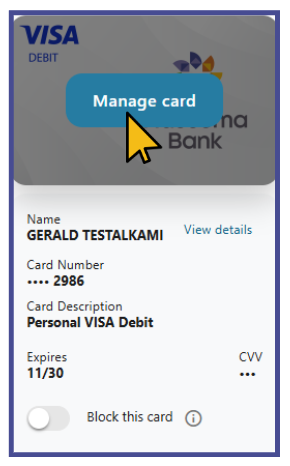 Find Card you want to update