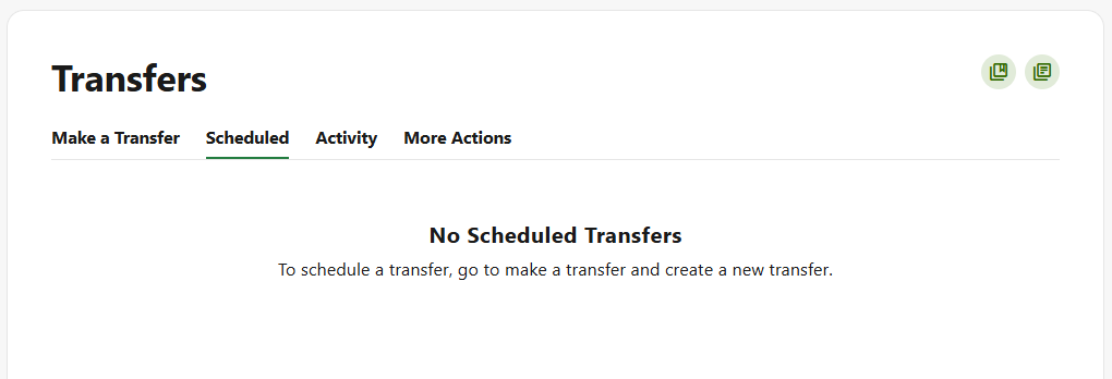 Scheduled Transfers