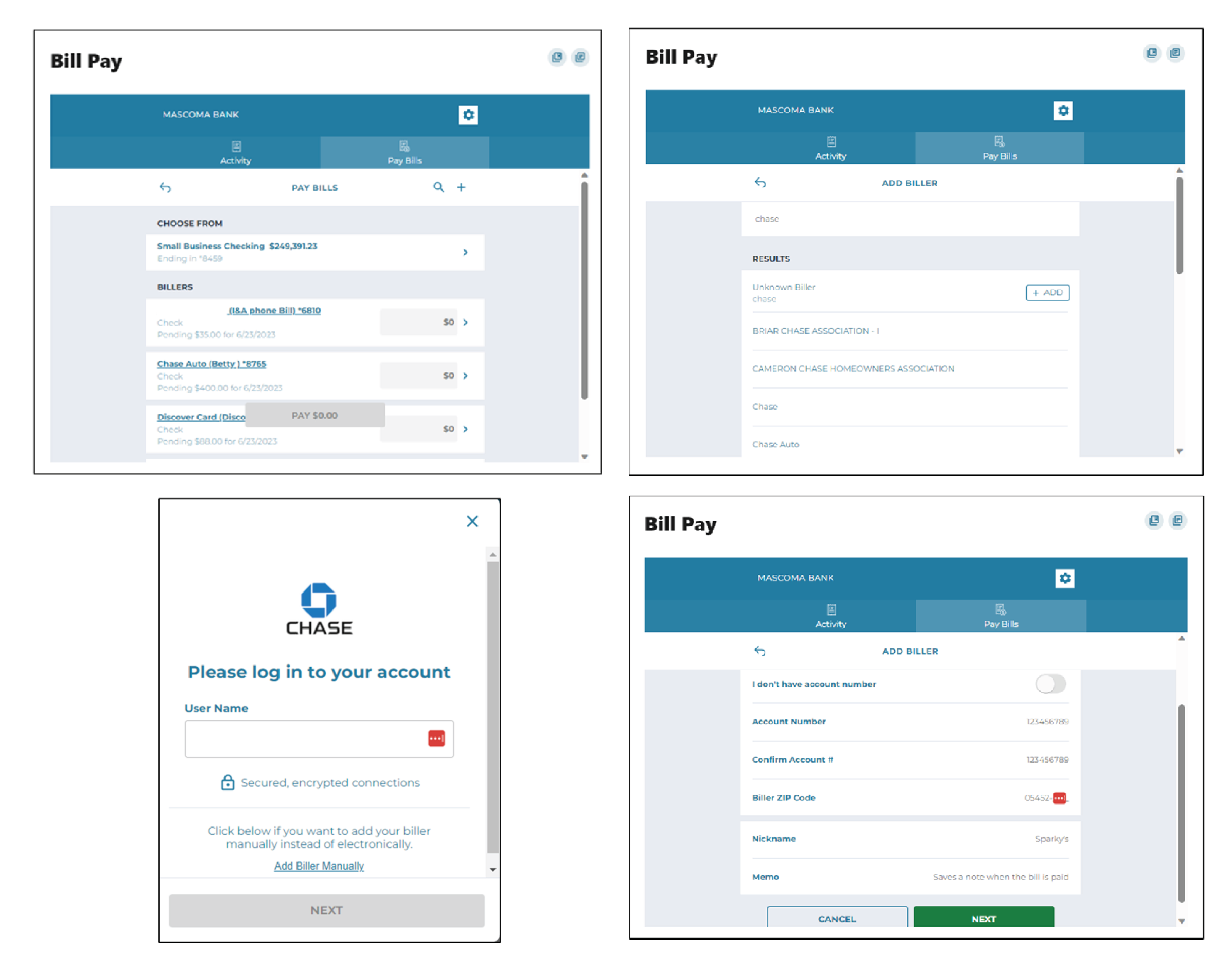 Add A Business Payee for Bill Pay