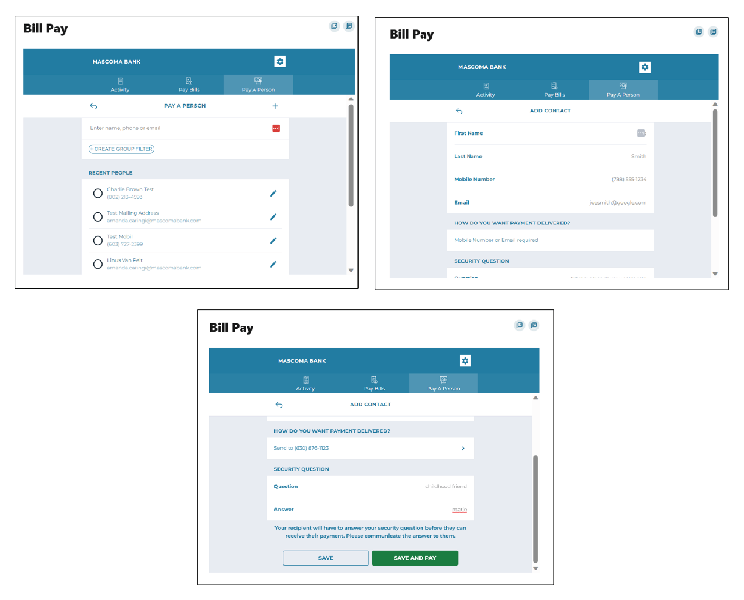 Add A Payee Individual